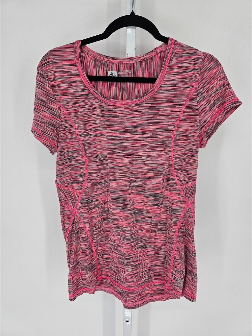 RBX Performance Womens Sz M Short Sleeve Athletic T Shirt Pink Heathered